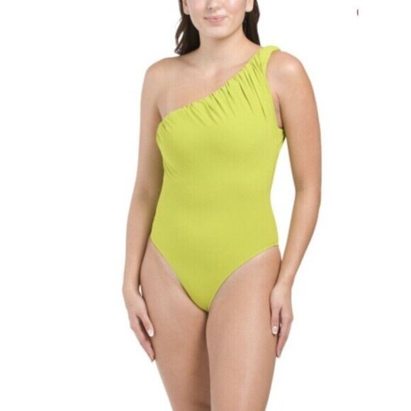 Zara Women’s asymmetrical one shoulder bodysuit pistachio green size Small New - Picture 3 of 16